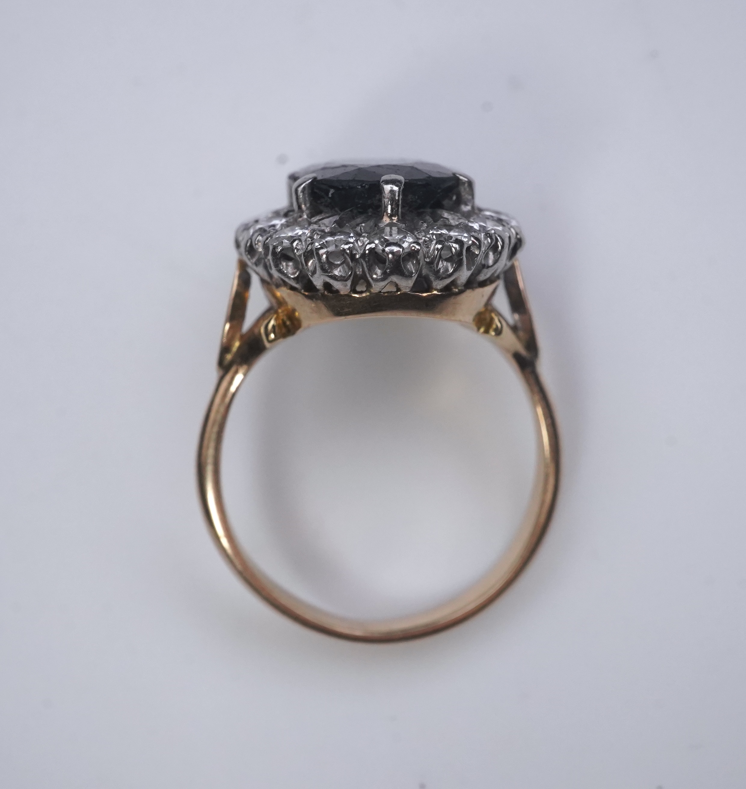 A sapphire and diamond ring